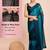 blue color nylon  pedding lining pre drape one minute saree with un-stitch blouse