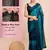 blue color nylon  pedding lining pre drape one minute saree with un-stitch blouse