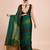green color nylon  pedding lining pre drape one minute saree with un-stitch blouse