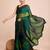green color nylon  pedding lining pre drape one minute saree with un-stitch blouse