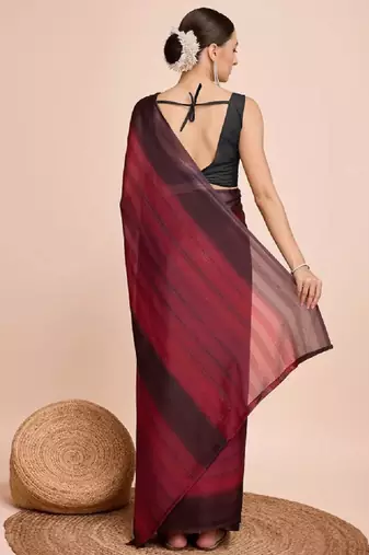 maroon nylon pedding lining pre drape one minute saree