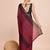 maroon color nylon  pedding lining pre drape one minute saree with un-stitch blouse