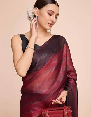 maroon nylon pedding lining pre drape one minute saree 4