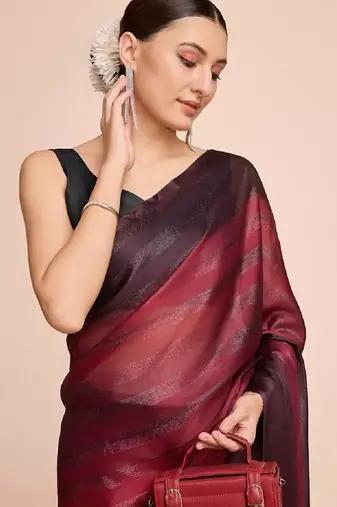 maroon nylon pedding lining pre drape one minute saree