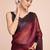 maroon color nylon  pedding lining pre drape one minute saree with un-stitch blouse