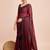 maroon color nylon  pedding lining pre drape one minute saree with un-stitch blouse