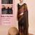 musturd color nylon  pedding lining pre drape one minute saree with un-stitch blouse