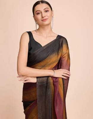 musturd nylon pedding lining pre drape one minute saree 3