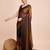 musturd color nylon  pedding lining pre drape one minute saree with un-stitch blouse