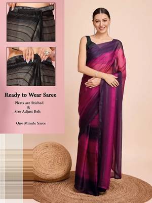 pink nylon pedding lining pre drape one minute saree 2