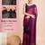 pink color nylon  pedding lining pre drape one minute saree with un-stitch blouse