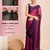 pink color nylon  pedding lining pre drape one minute saree with un-stitch blouse
