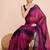 pink color nylon  pedding lining pre drape one minute saree with un-stitch blouse