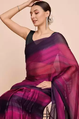 pink nylon pedding lining pre drape one minute saree