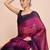 pink color nylon  pedding lining pre drape one minute saree with un-stitch blouse