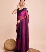 pink nylon pedding lining pre drape one minute saree