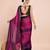 pink color nylon  pedding lining pre drape one minute saree with un-stitch blouse