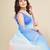 Pink-sky blue color georgette digital printed pre drape ready to wear saree with un-stitch blouse