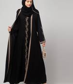 women latest Dubai Stylish embroidered long lenth shrug abaya burkha