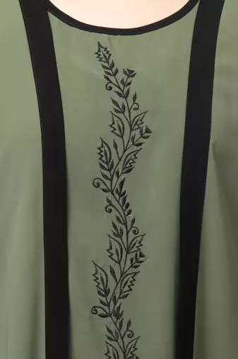 women latest Dubai Stylish embroidered long lenth shrug abaya dress