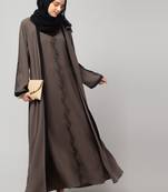 women latest Dubai Stylish embroidered long length shrug Abaya