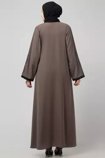 women latest Dubai Stylish embroidered long length shrug Abaya