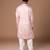 Powder pink embroidered jam satin kurta set