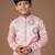 Powder pink embroidered jam satin kurta set
