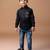 Black embroidered cotton blend shirt