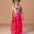 Off White Pink embroidered cotton silk co ord set