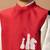 Maroon embroidered cotton blend nehru jacket set