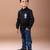 Black embroidered cotton blend shirt
