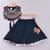 Dark blue embroidered cotton silk lehenga set