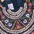 Dark blue embroidered cotton silk lehenga set