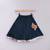 Dark blue embroidered cotton silk lehenga set