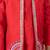 Red embroidered cotton blend kurta jacket set