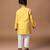 Yellow embroidered cotton silk kurta set