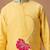 Yellow embroidered cotton silk kurta set