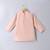 Peach pink embroidered cotton silk nehru jacket set