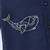 Navy blue embroidered cotton shirt