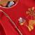 Red embroidered cotton dhoti kurta set