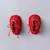 Red embroidered cotton dhoti kurta set