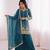 Premium fendy silk sharara palazzo set with embroidered dupatta