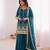 Premium fendy silk sharara palazzo set with embroidered dupatta