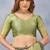 Light green soft silk blend banarasi jacuard work designer party wear saree with unstitched blouse piece