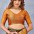Green orange soft silk blend banarasi jacuard work designer party wear saree with unstitched blouse piece