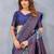 Turquoise  soft silk blend banarasi jacuard work designer party wear saree with unstitched blouse piece