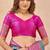 Sky pink soft silk blend banarasi jacuard work designer party wear saree with unstitched blouse piece