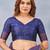 Mustard blue soft silk blend banarasi jacuard work designer party wear saree with unstitched blouse piece