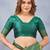 Parrot green soft silk blend banarasi jacuard work designer party wear saree with unstitched blouse piece